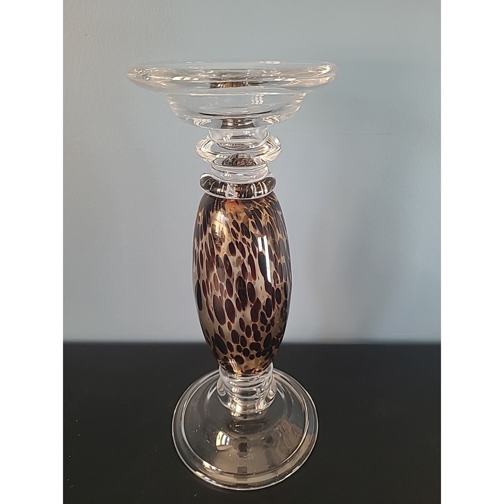 Animal Print Pattern Leopard Tortoise Candle Holder 12"